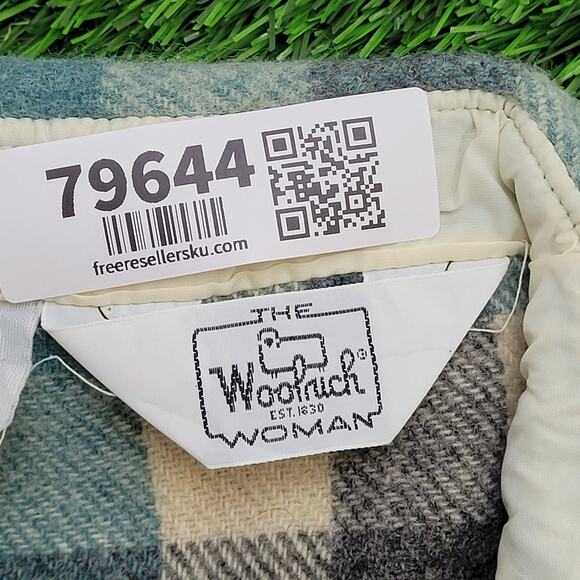 Vintage Woolrich Wool Jacket Womens XS/S 18x23 Plaid Shacket - Picture 7 of 10